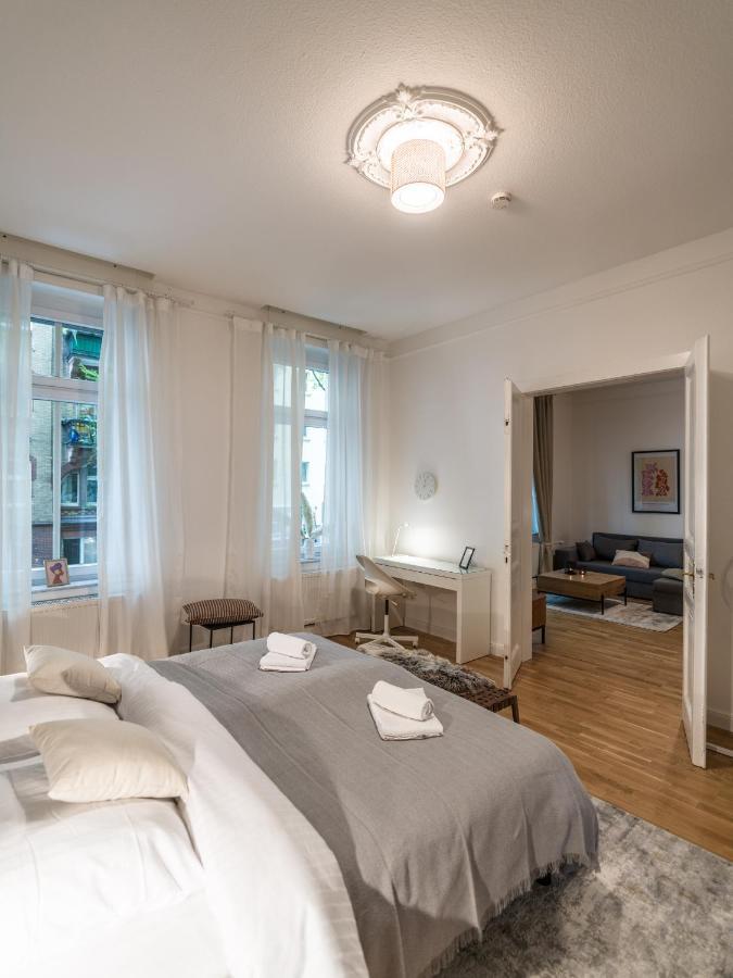 Hochwertige Altbauwohnung Im Modernen Stil In Wiesbaden - Kueche - Terrasse - Wlan - Zentral Exteriér fotografie